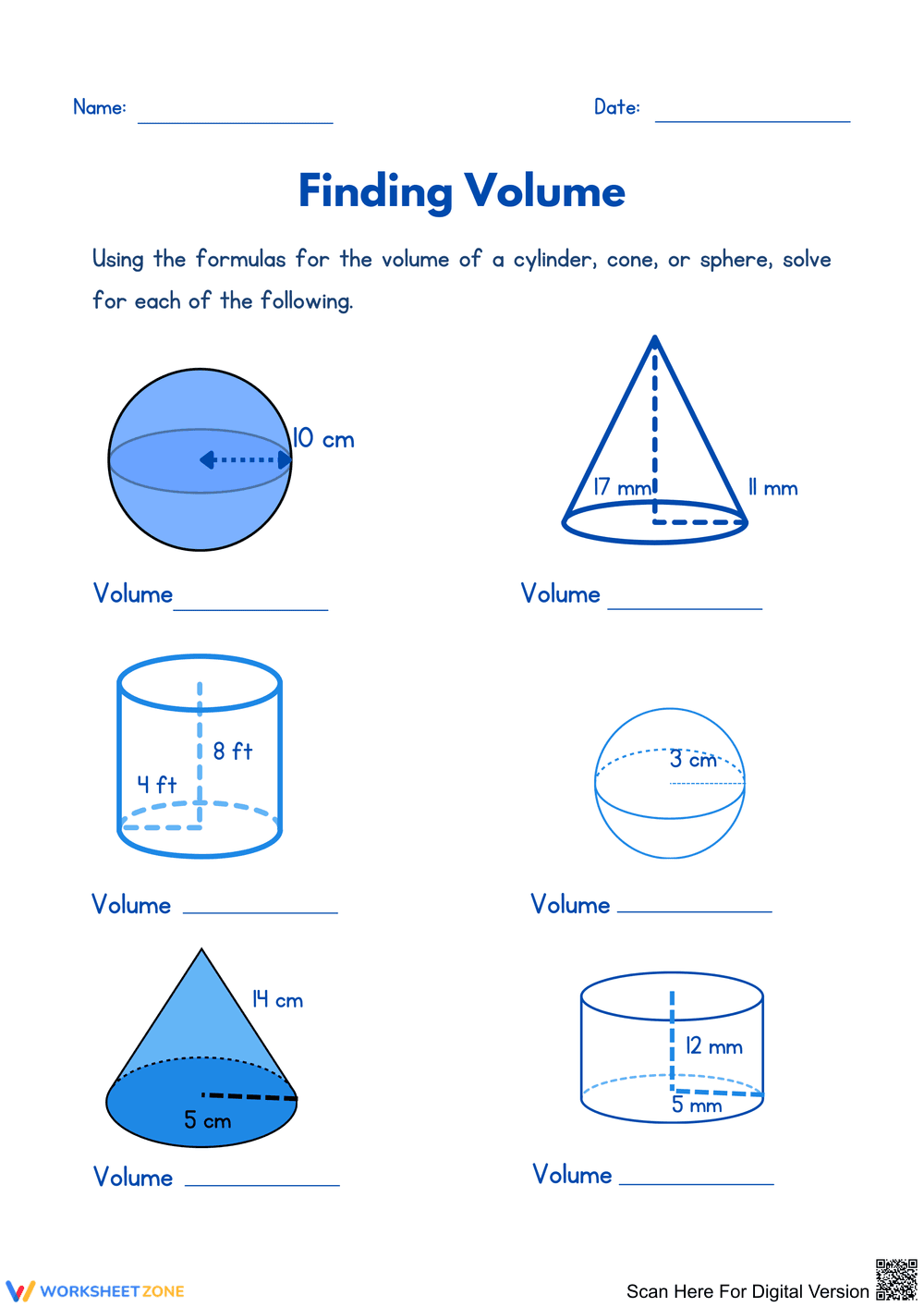 Understanding Volume with Shapes and Formulas - Page 1
