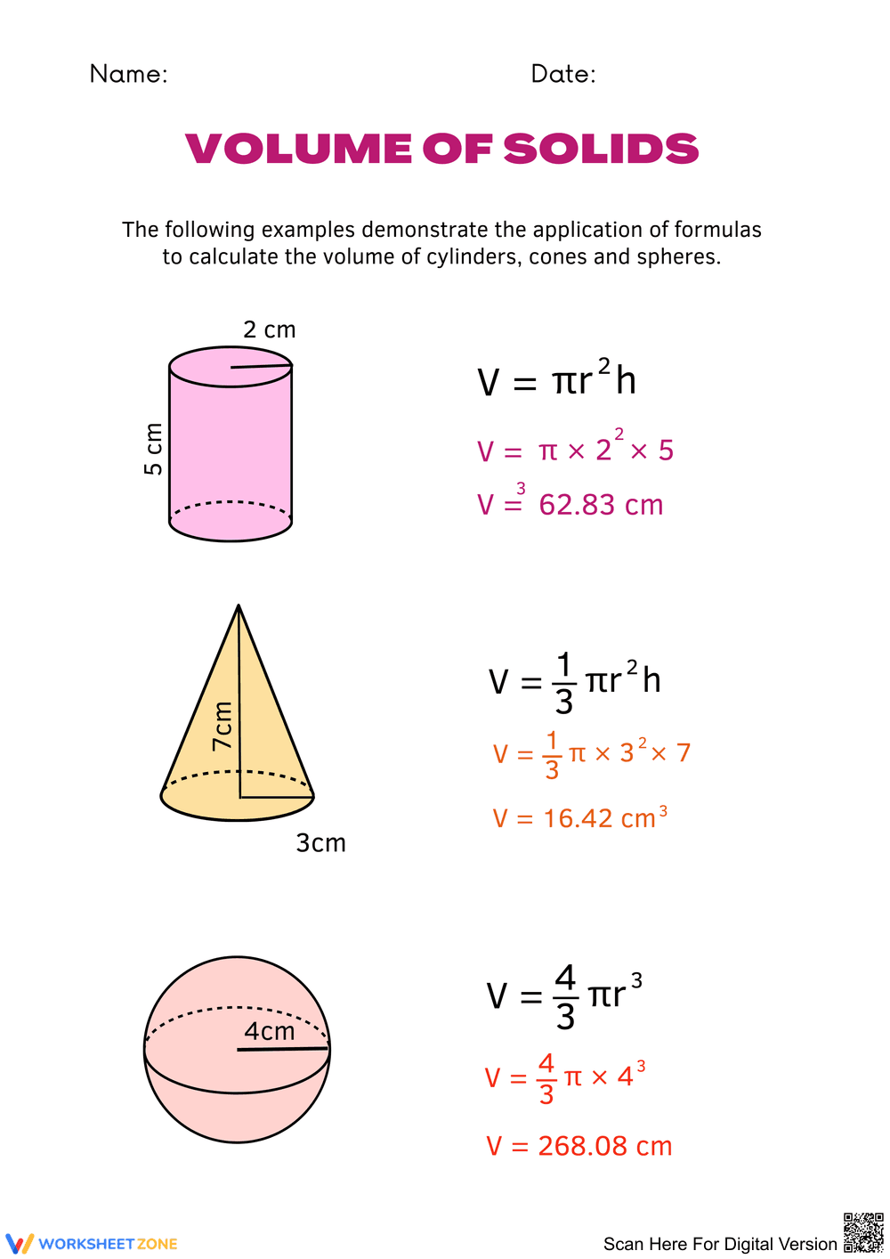 Calculating the Volume of Solids - Page 1