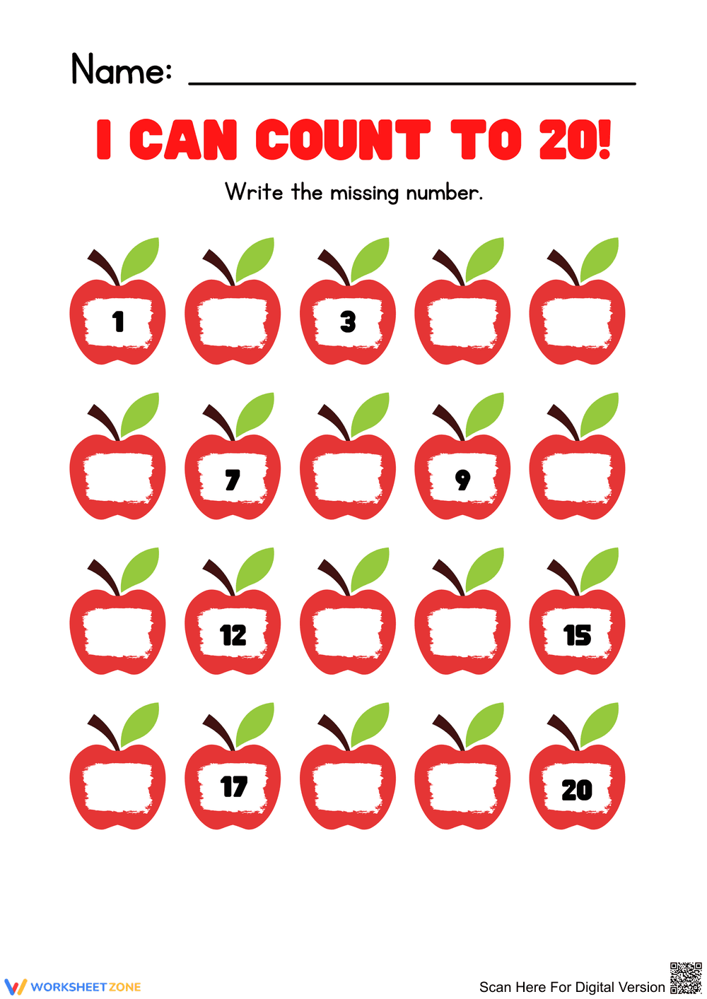 I Can Count to 20! - Page 1