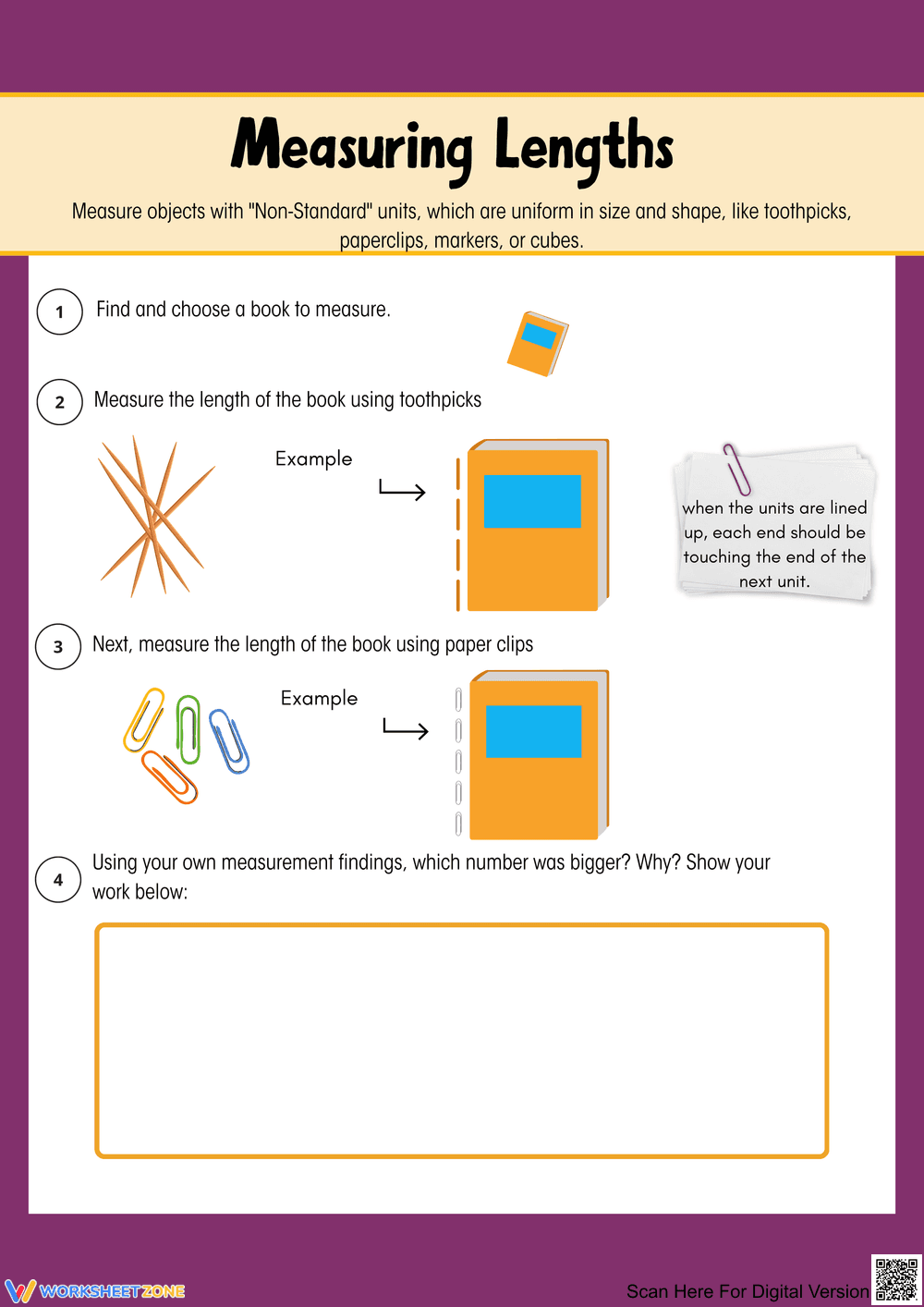 Measuring Lengths With Non-Standard Units - Page 1