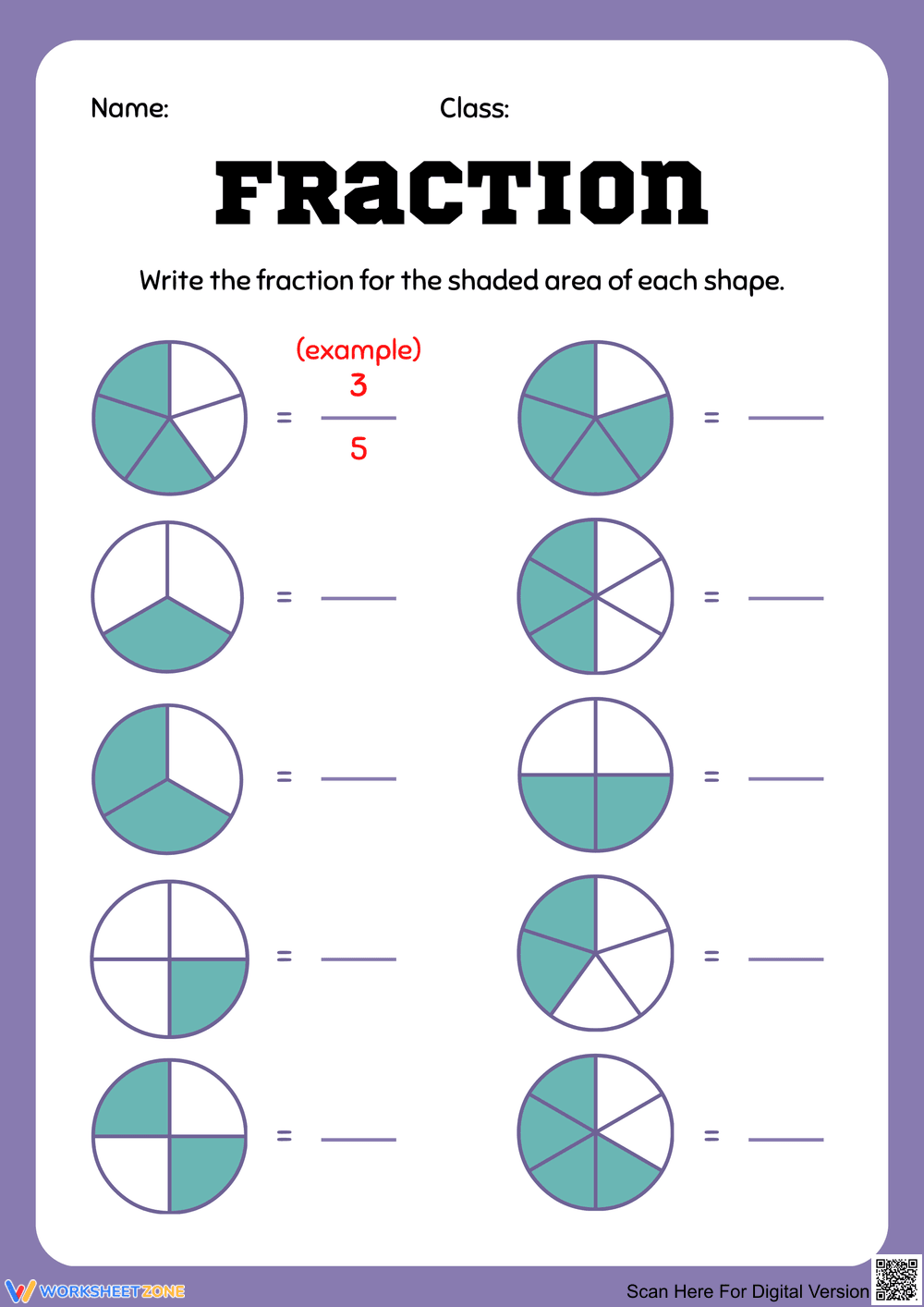 Understanding Fractions with Shapes - Page 1