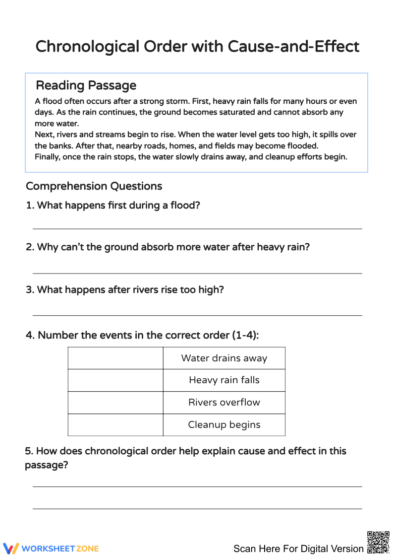 Chronological Order with Cause-and-Effect - Page 1