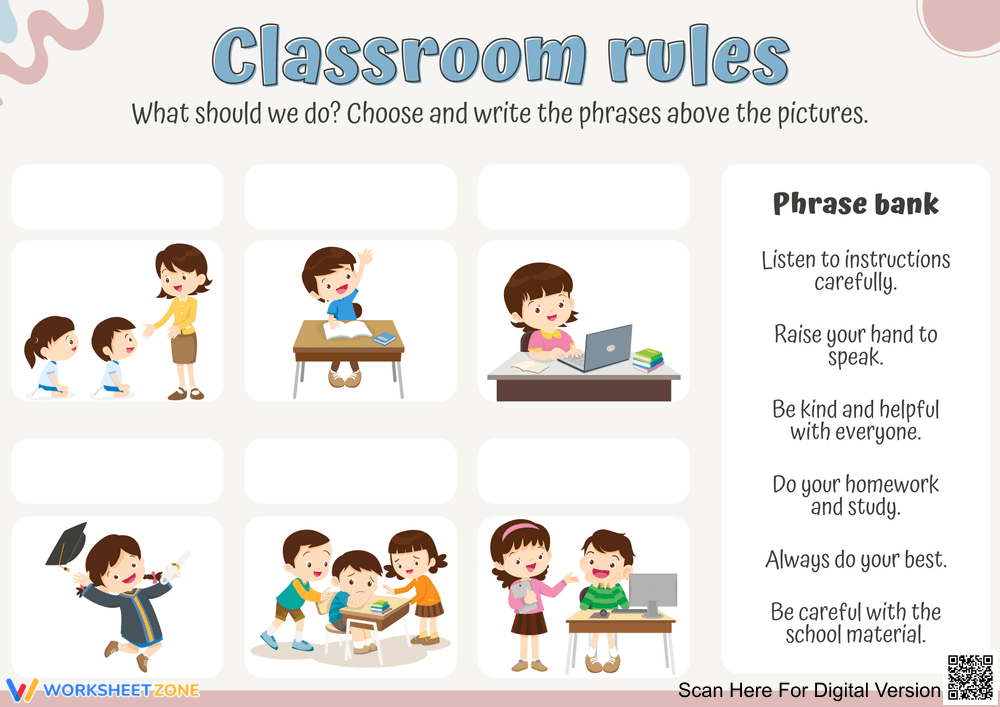 Understanding Classroom Rules with Fun Activities - Page 1