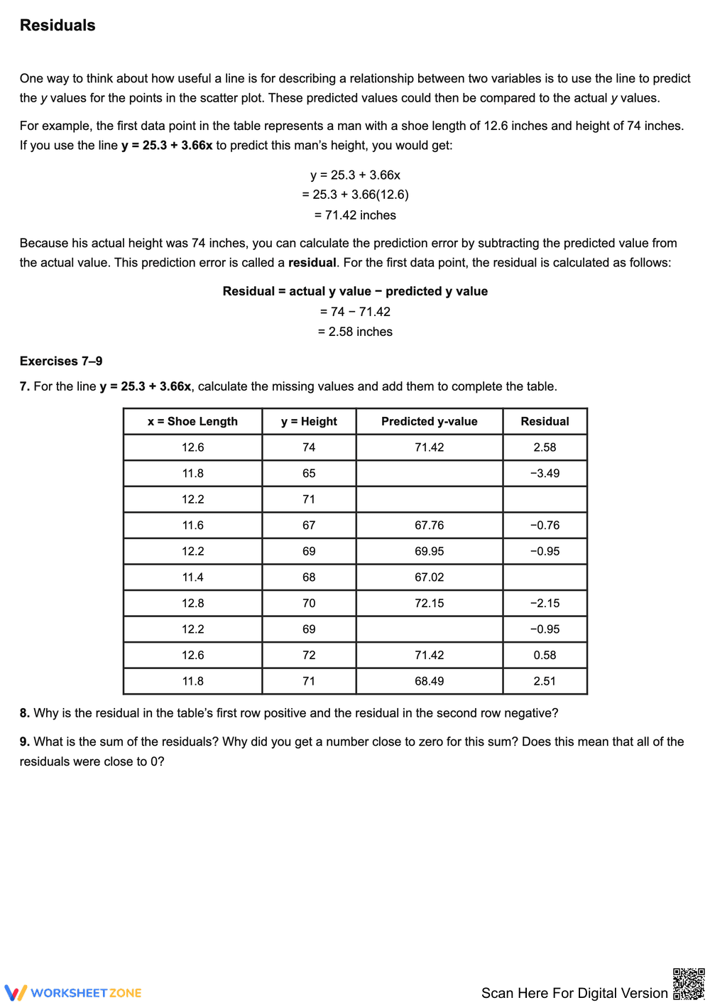 Understanding Residuals in Data Analysis - Page 1
