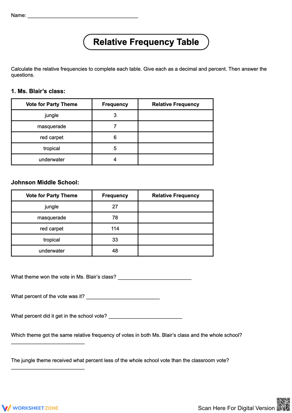 Understanding Relative Frequency Tables in Data Analysis - Page 1