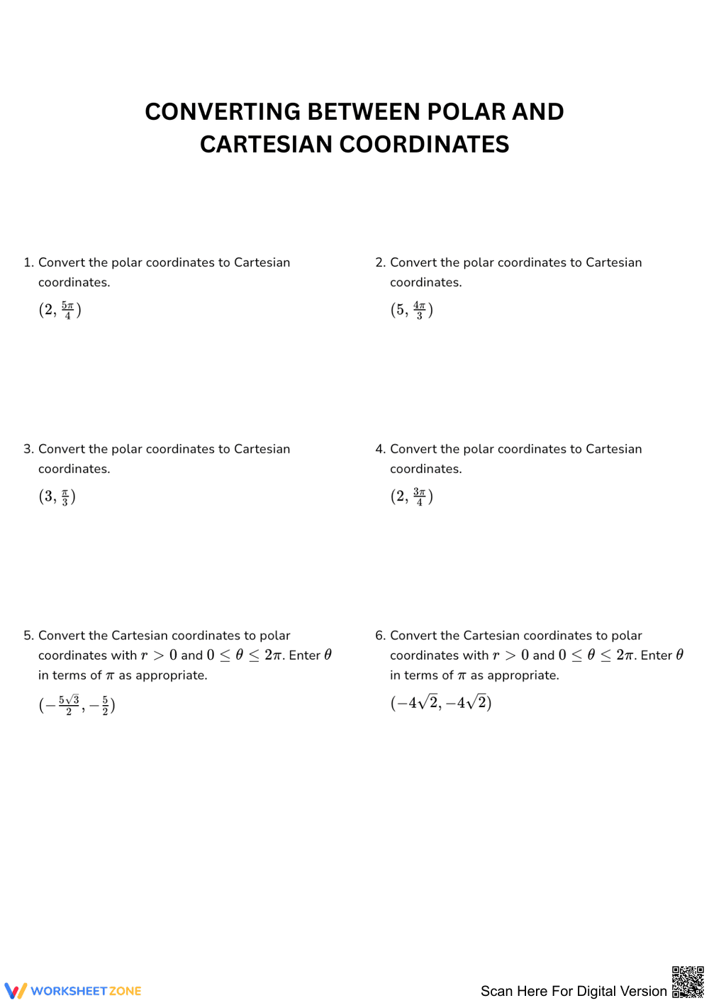 Understanding Polar and Cartesian Coordinates - Page 1