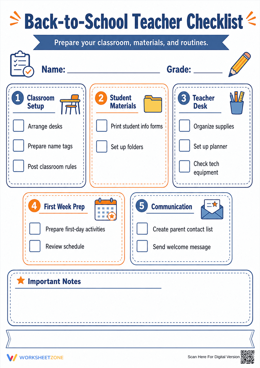 Essential Back-to-School Teacher Checklist | K-12 Ready - Page 1