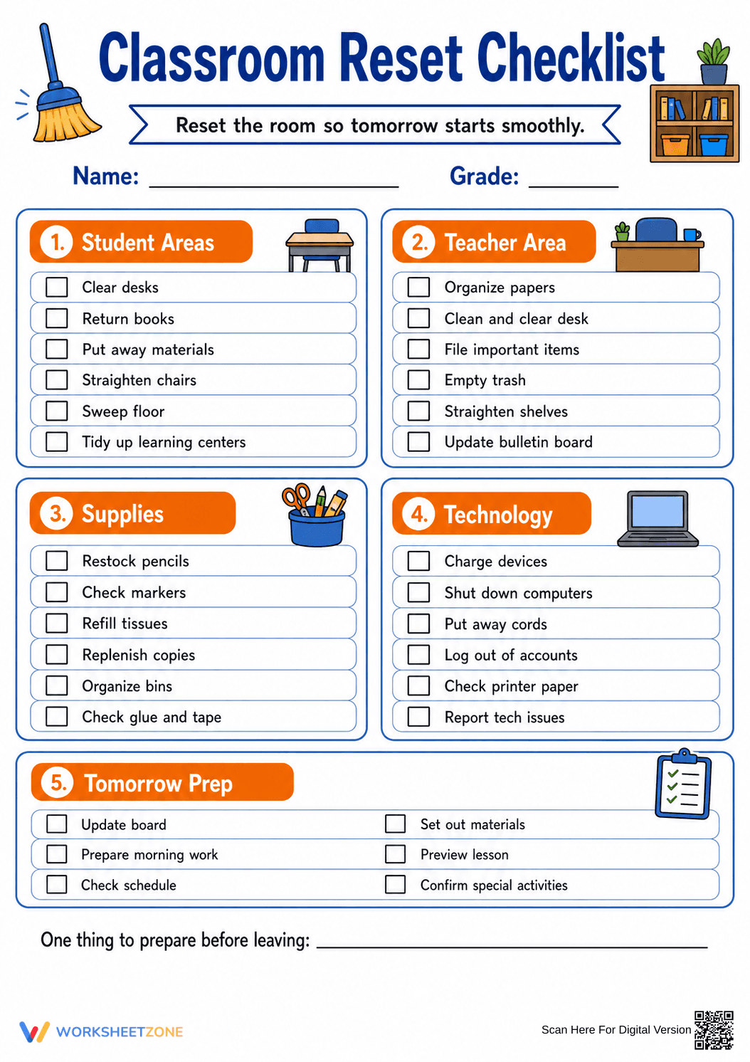 Essential Classroom Reset Checklist | K-12 Ready - Page 1