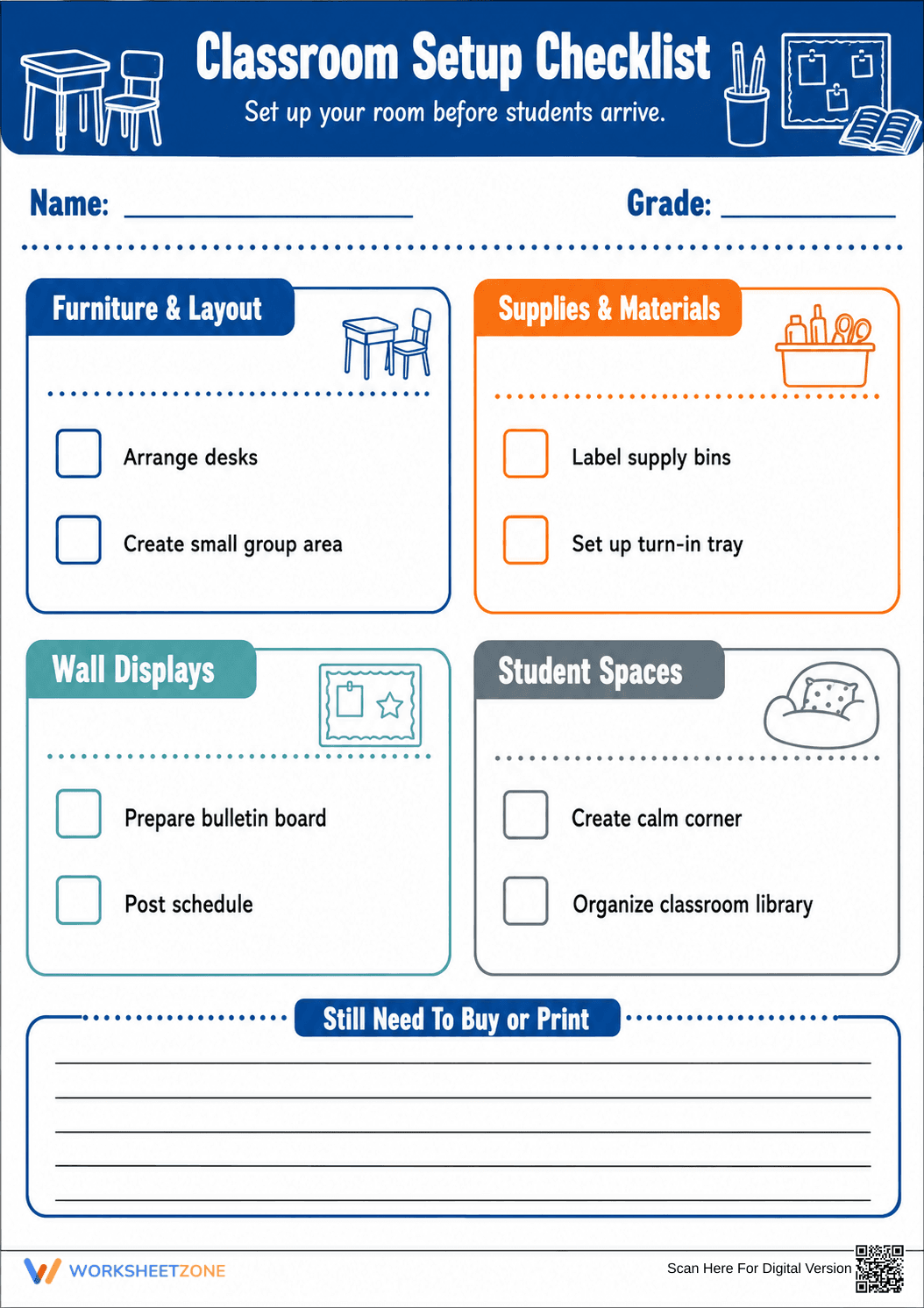Classroom Setup Checklist | Essential Teacher Guide - Page 1