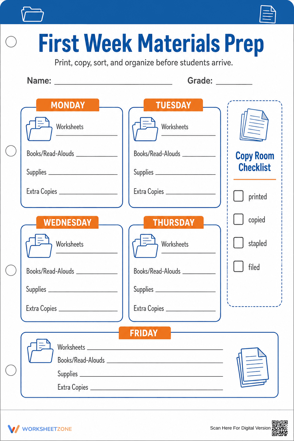 First Week Materials Prep | Essential Teacher Guide - Page 1