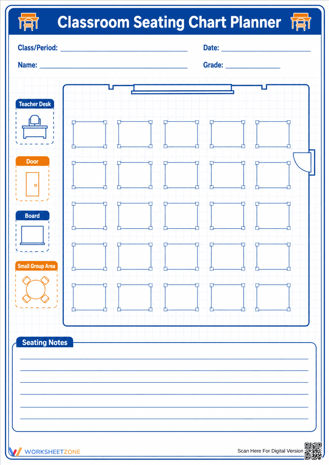 Classroom Seating Chart Planner | Essential Teacher Tool - Page 1