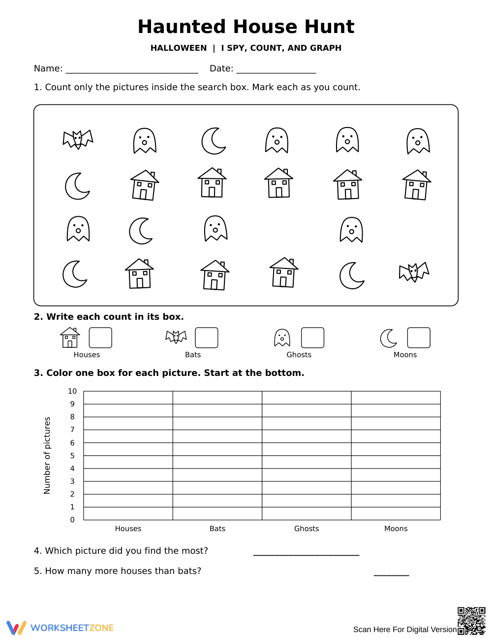 Grade 2 Bar Graph — Printable No-Prep Worksheet - Page 1