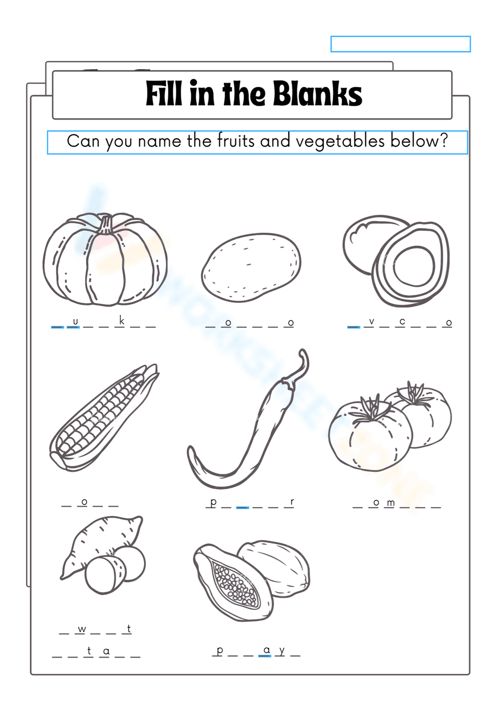 Fill in the Blanks - Page 1