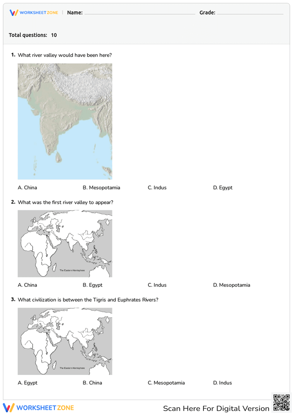 Early River Valley Civilizations - Page 1