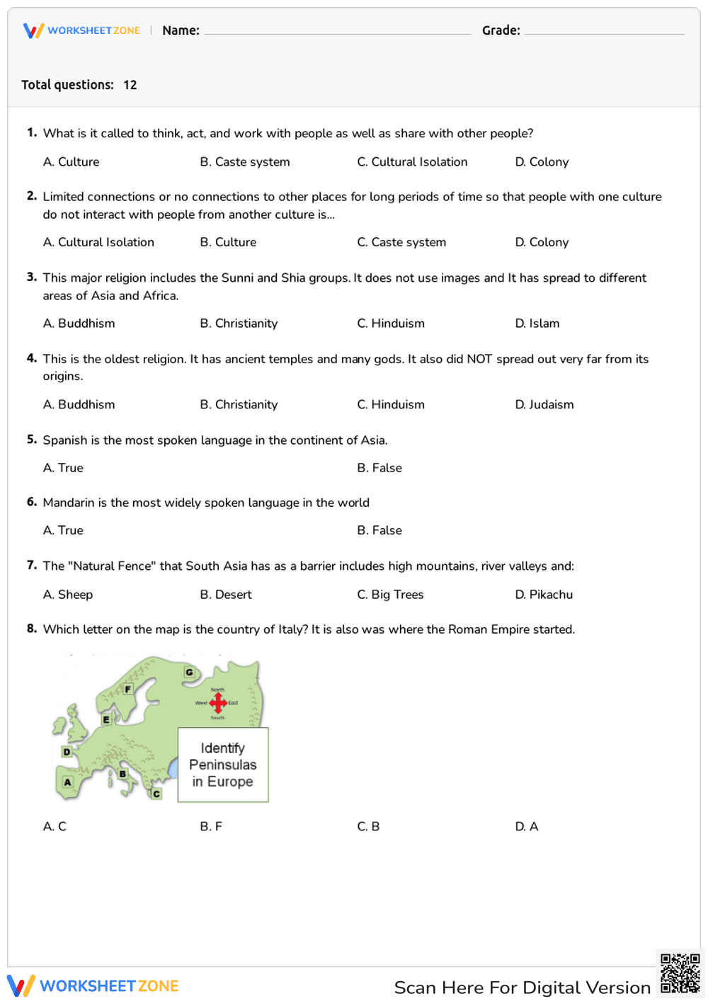 Cultural Diversity - Page 1