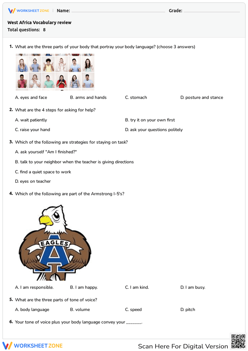 Quiz on Understanding Body Language and Communication - Page 1
