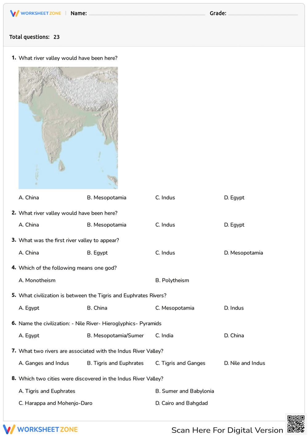 River Valley Civilizations - Page 1