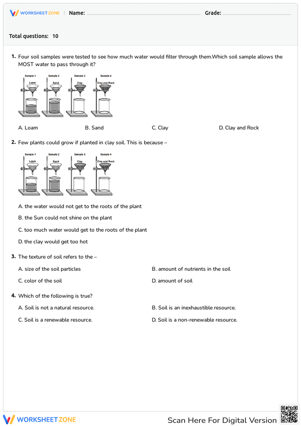 Properties of Soil Quiz - Page 1