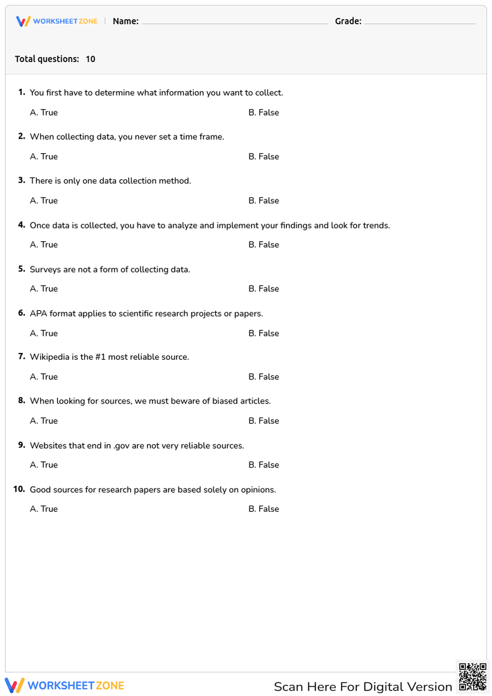Collecting, Analyzing and Drawing Conclusions - Page 1