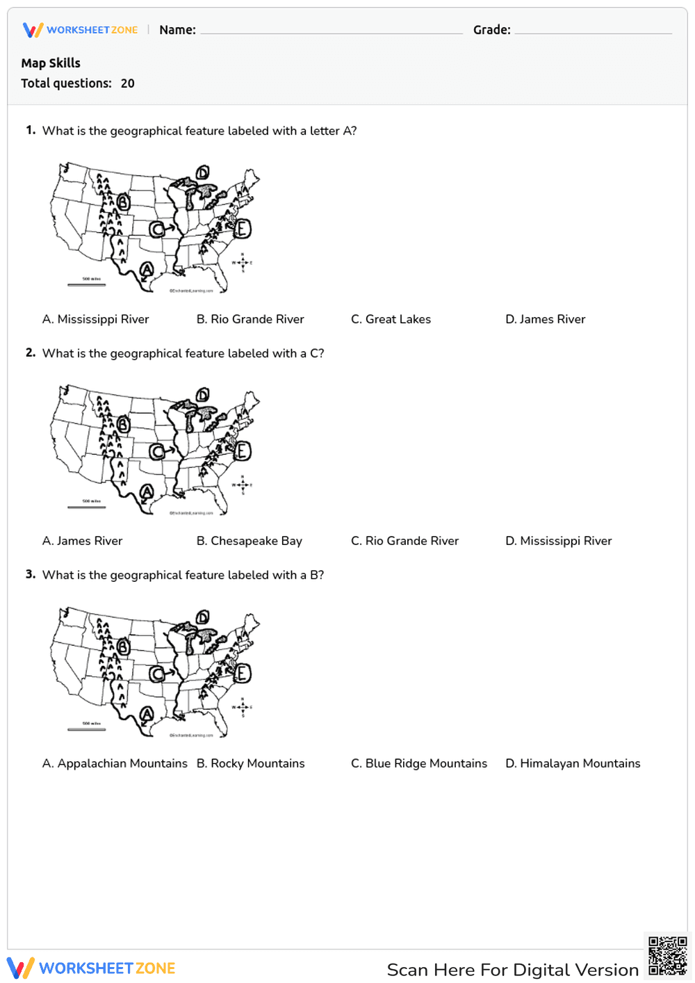 Geography Features and Identification - Page 1