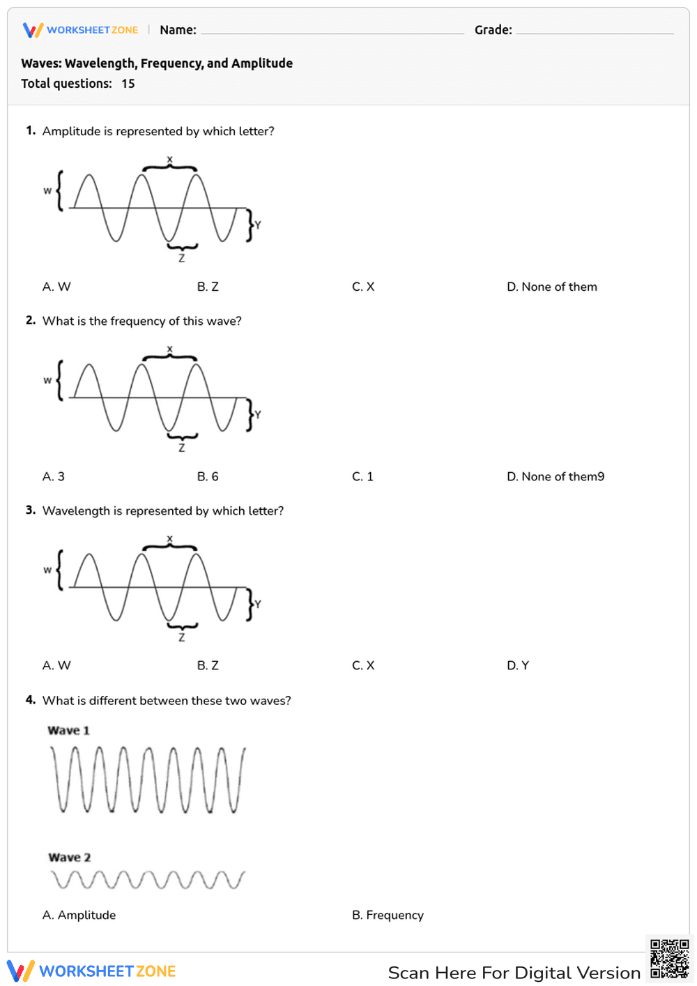 Waves: Wavelength, Frequency, and Amplitude - Page 1
