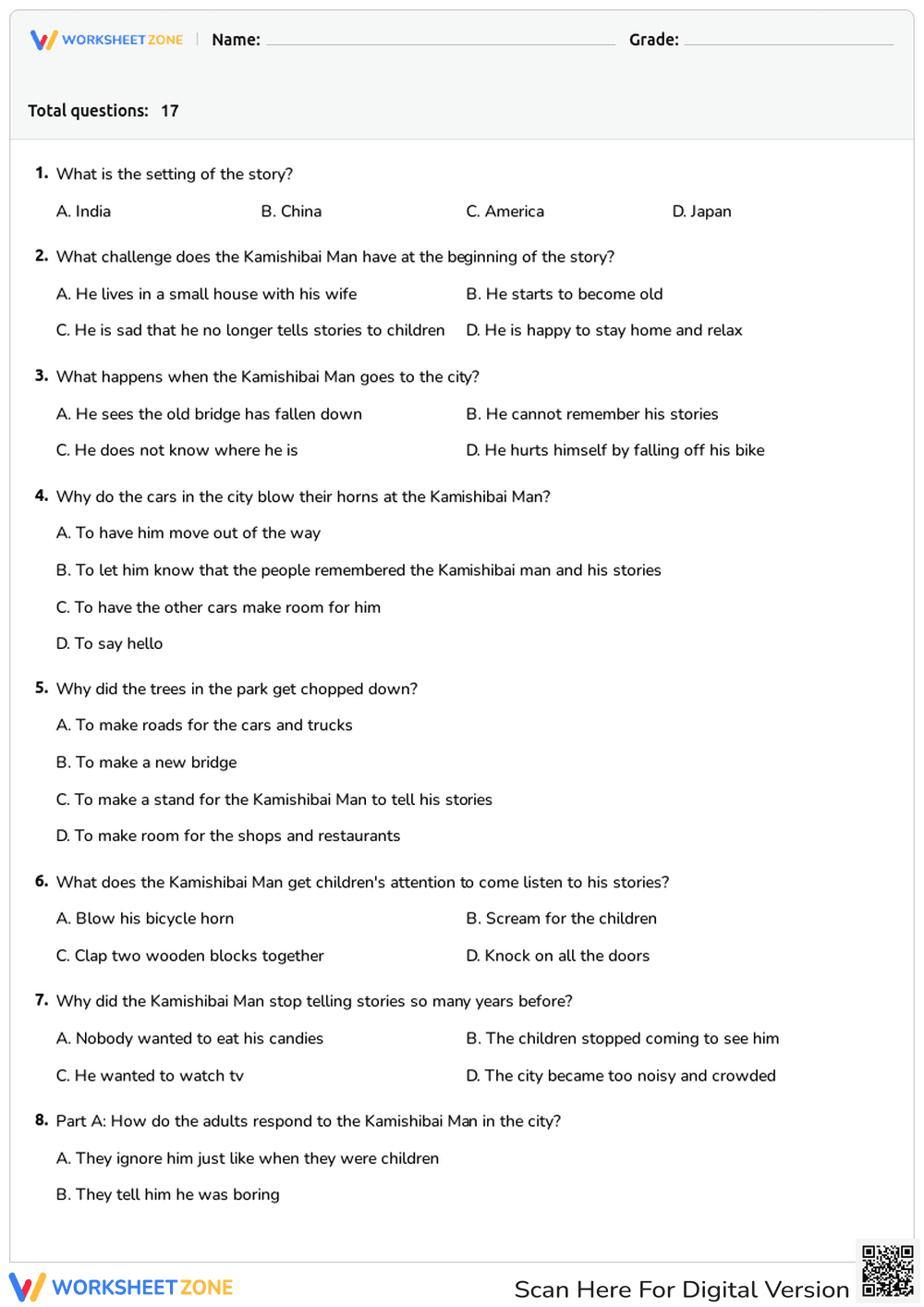 Analyzing Story Elements: Setting and Challenges - Page 1