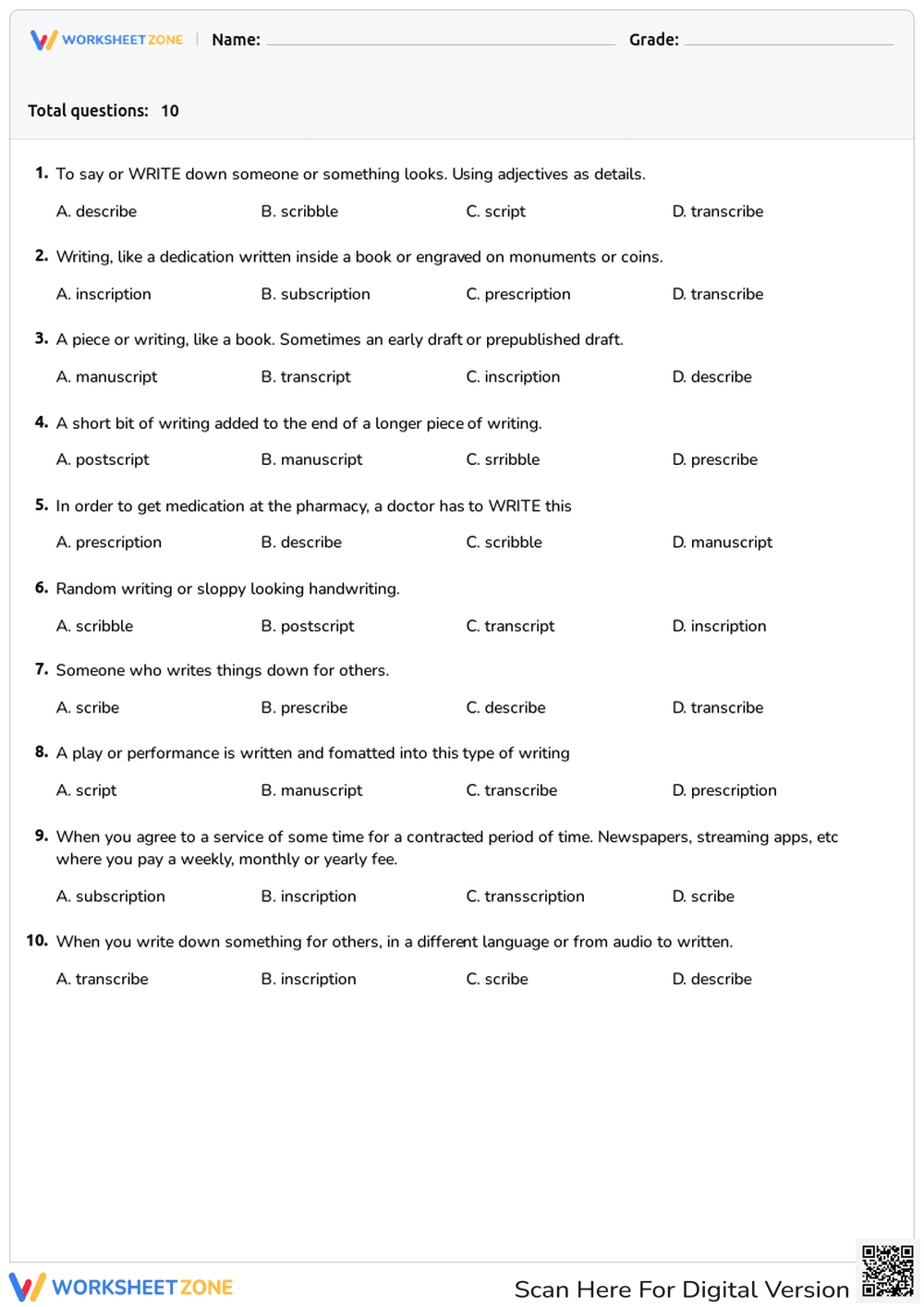scrib, script practice quiz - Page 1