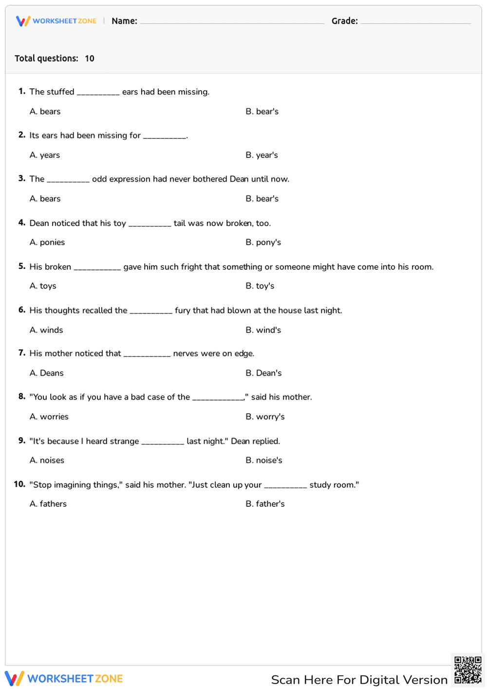 Reading Comprehension: Nerves and Imagination - Page 1