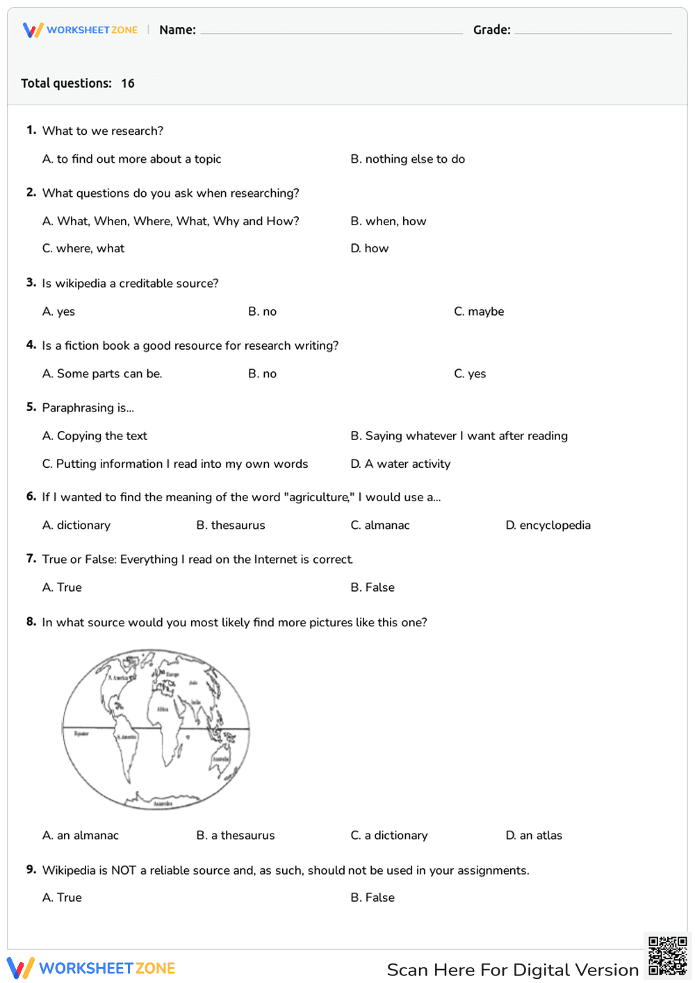 Essential Intro to Research Writing | Grades 3-6 - Page 1