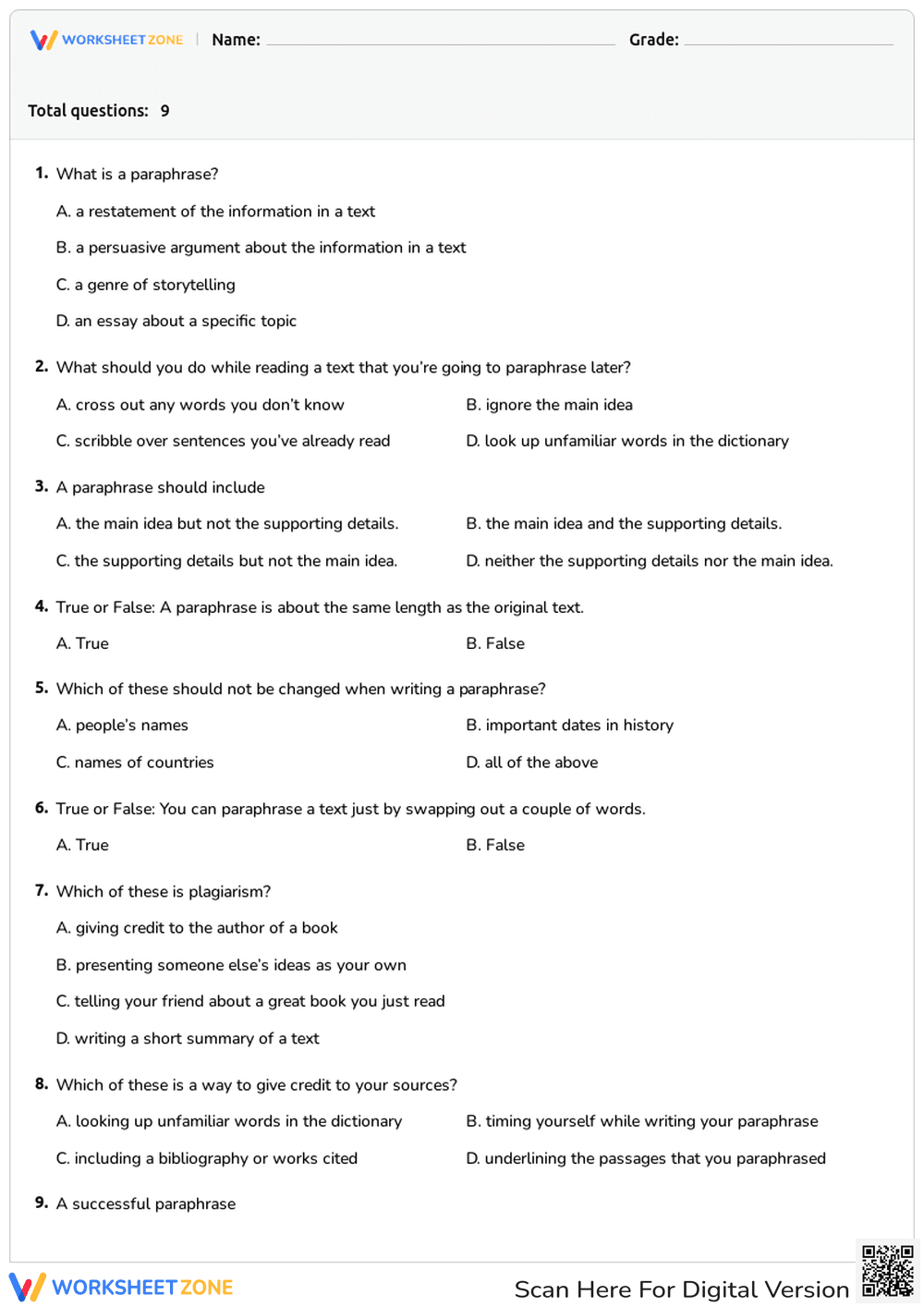 Paraphrasing: Techniques and Avoiding Plagiarism - Page 1