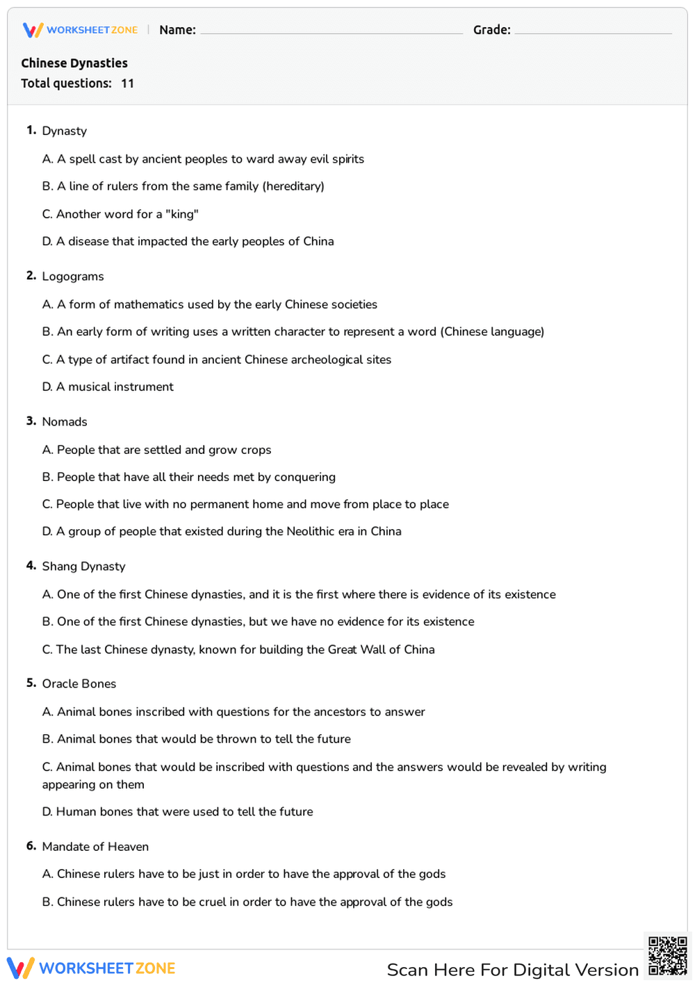 Chinese Dynasties - Page 1