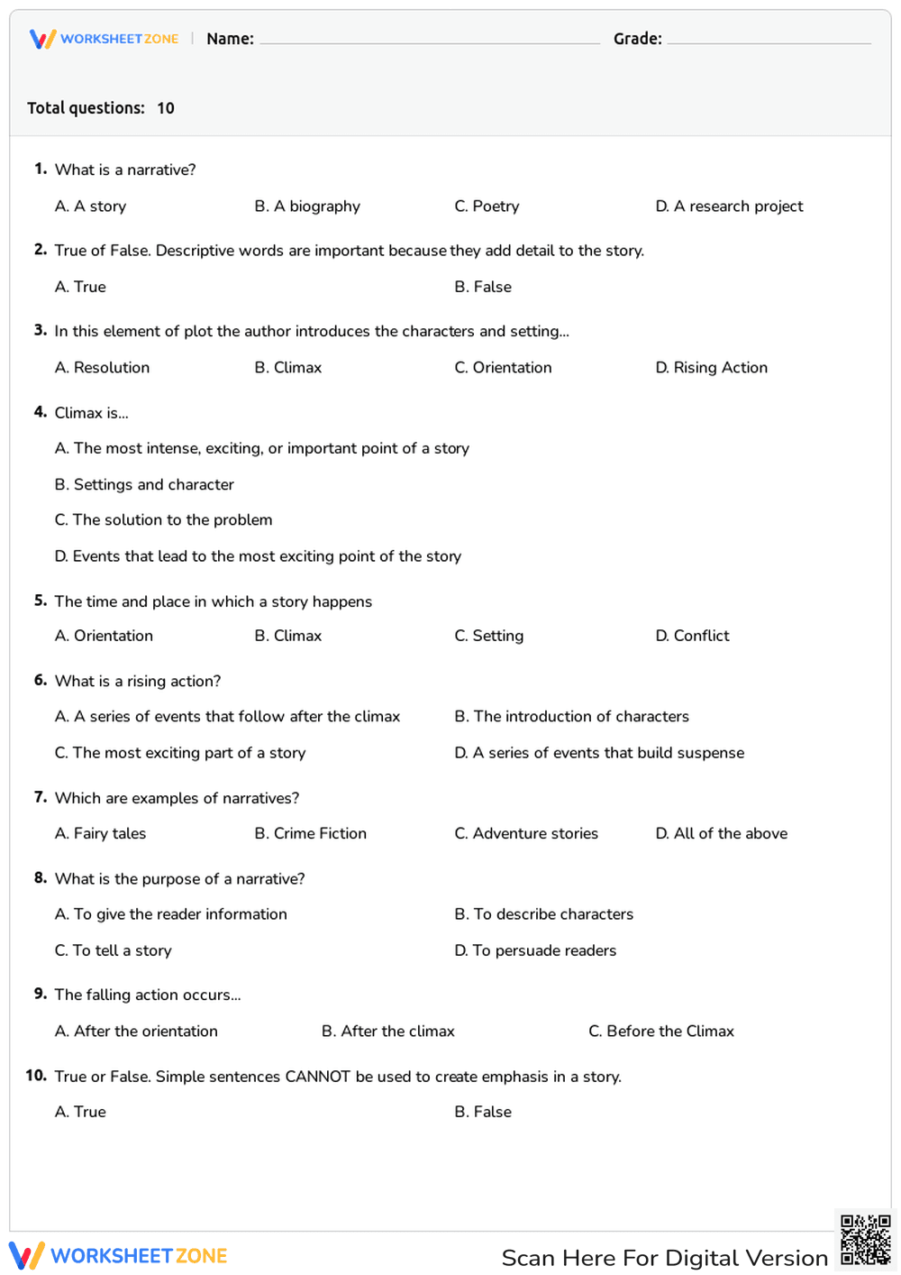 Narrative Writing - Page 1