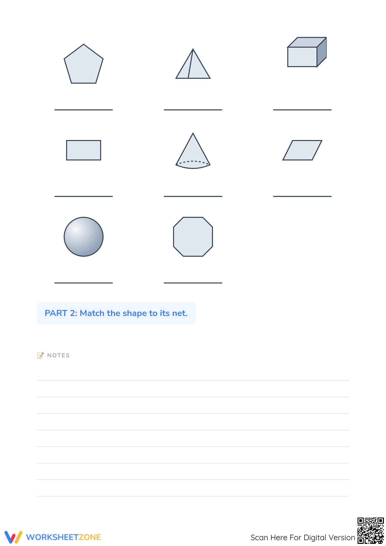 Printable Geometry Quiz Worksheet | Grade 3 Math - Page 2