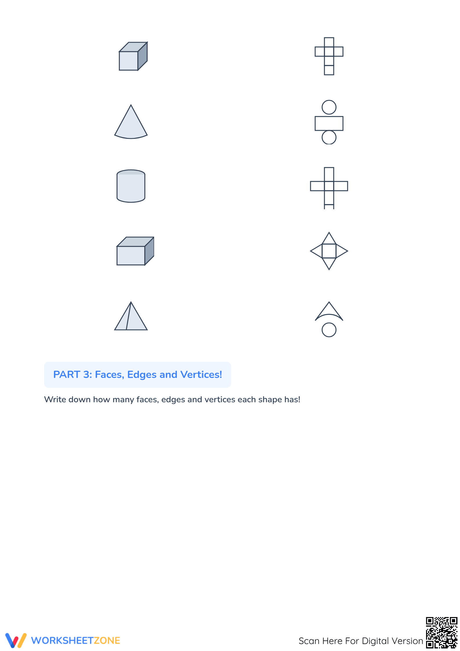 Printable Geometry Quiz Worksheet | Grade 3 Math - Page 3