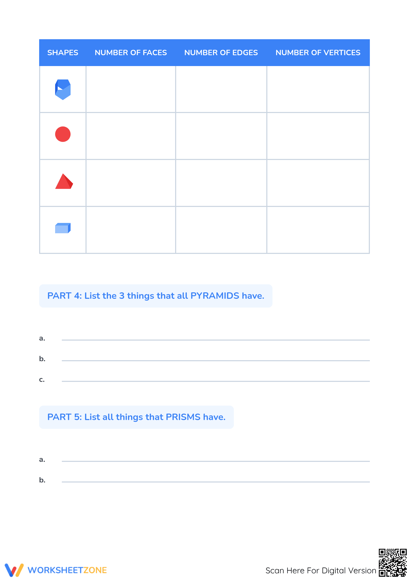 Printable Geometry Quiz Worksheet | Grade 3 Math - Page 4