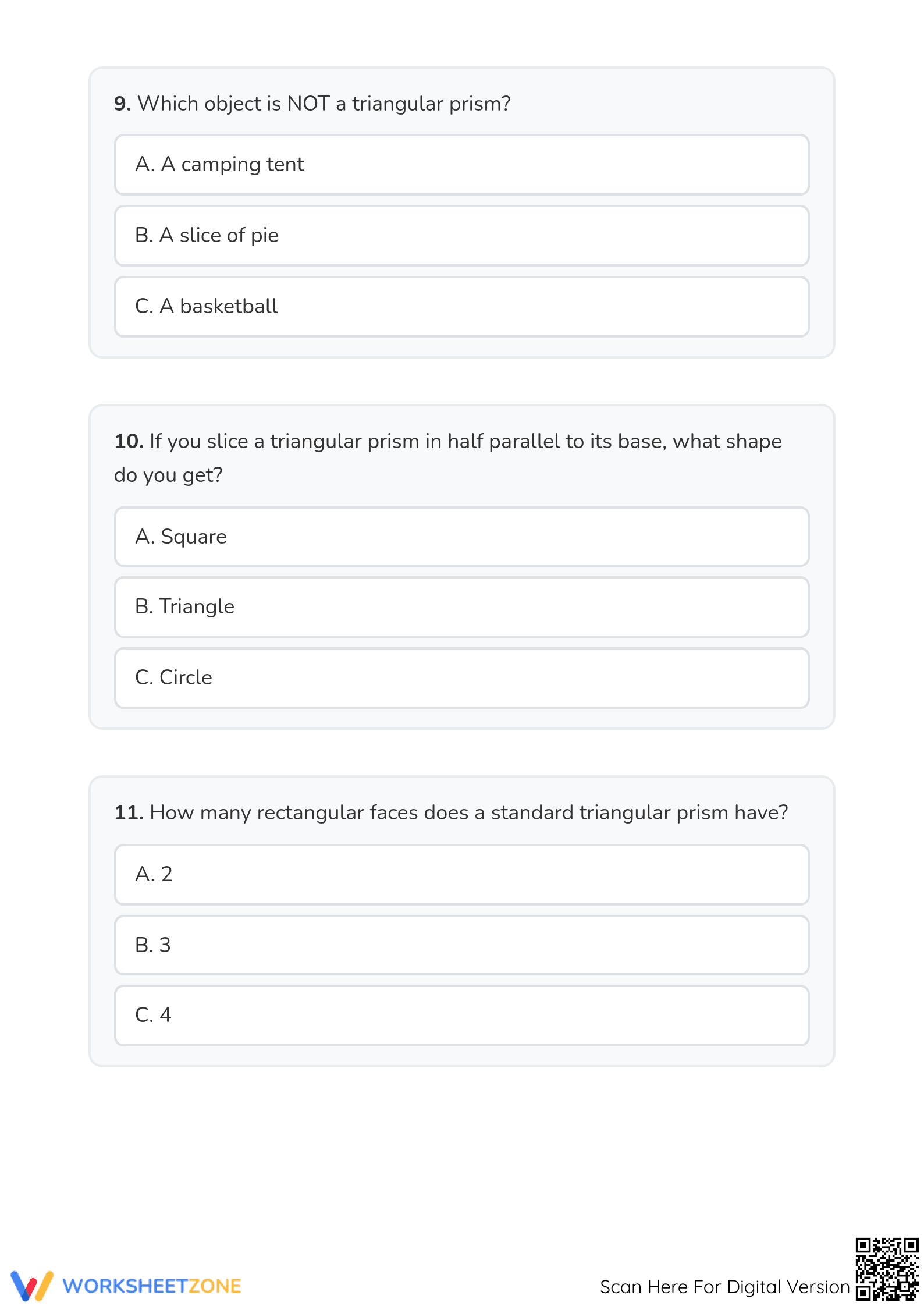Printable Triangular Prism Worksheet | Grade 2 Geometry - Page 5