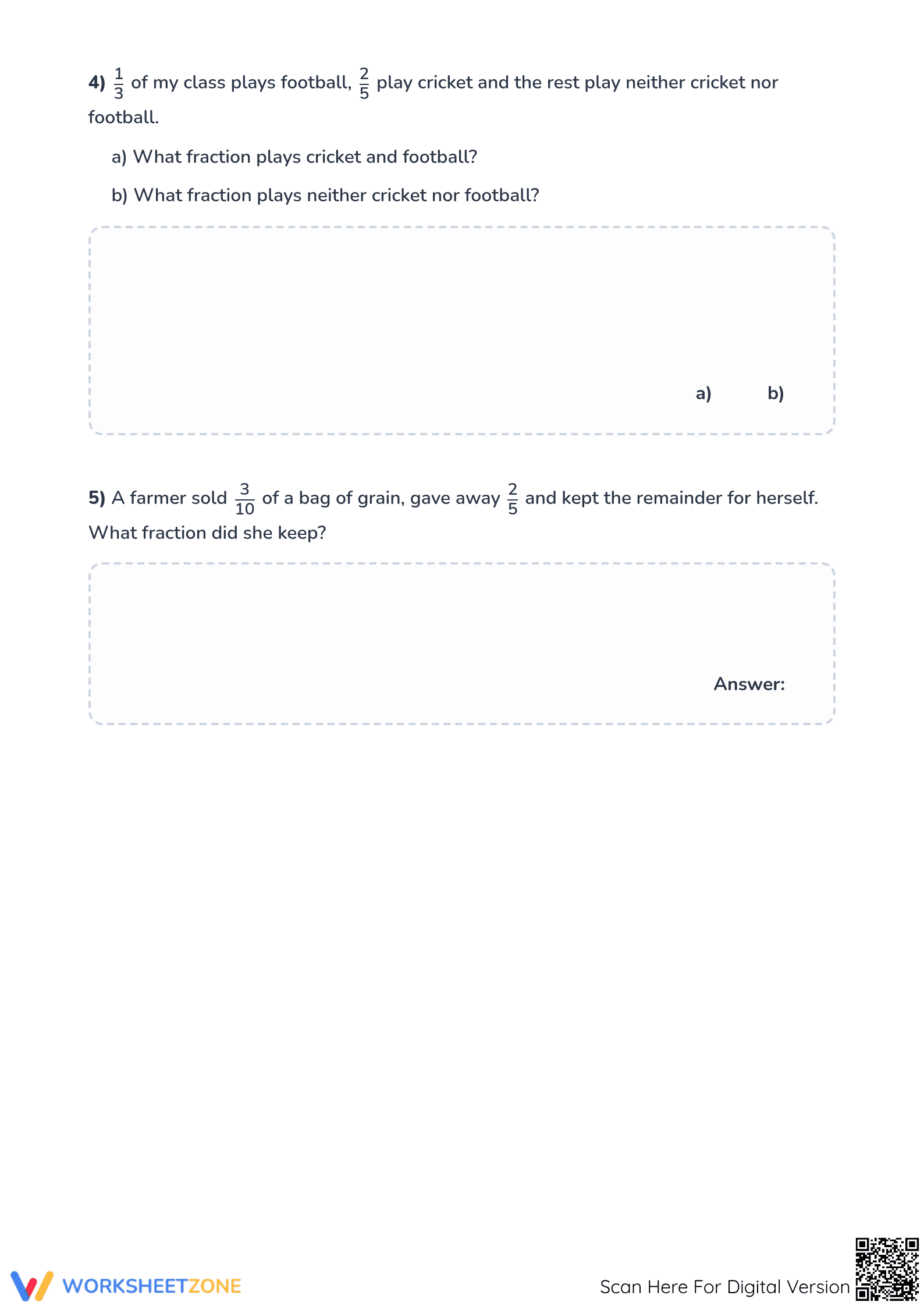 Essential Fraction Word Problems Worksheet | Grade 5 Math - Page 4