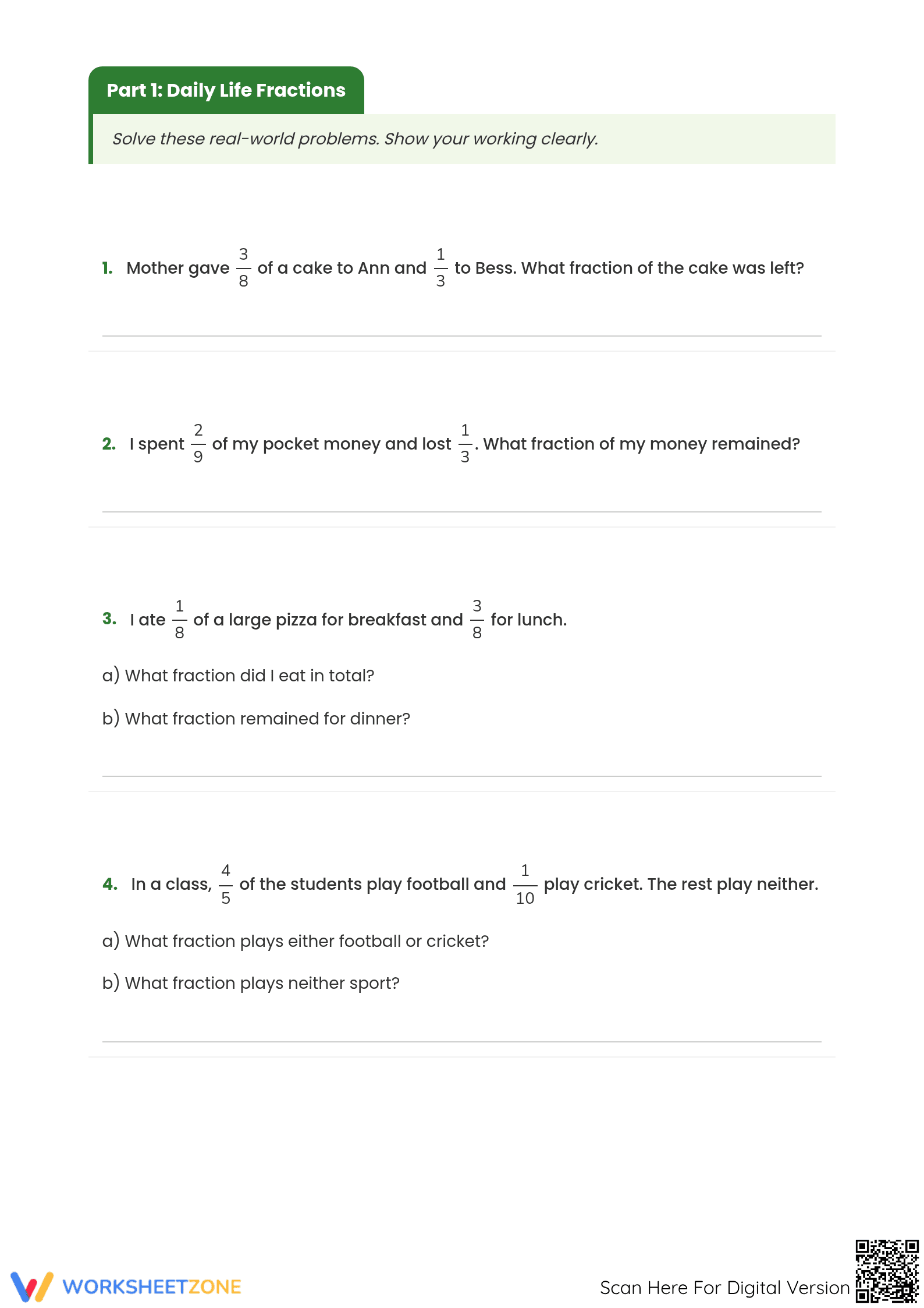 Essential Fraction Word Problems | Grade 5 Math - Page 2