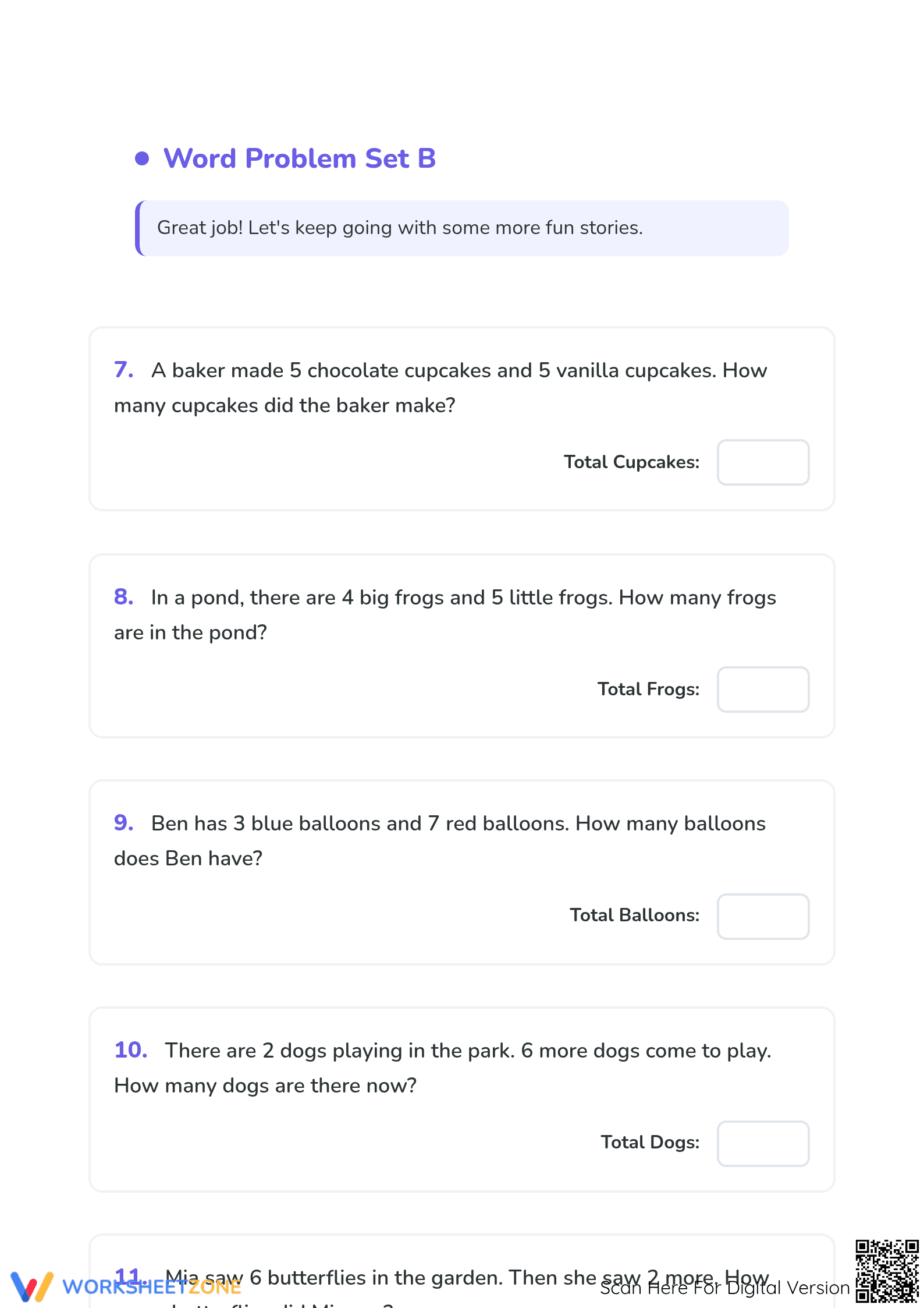Printable Addition Word Problems | Grade 2 Math - Page 3