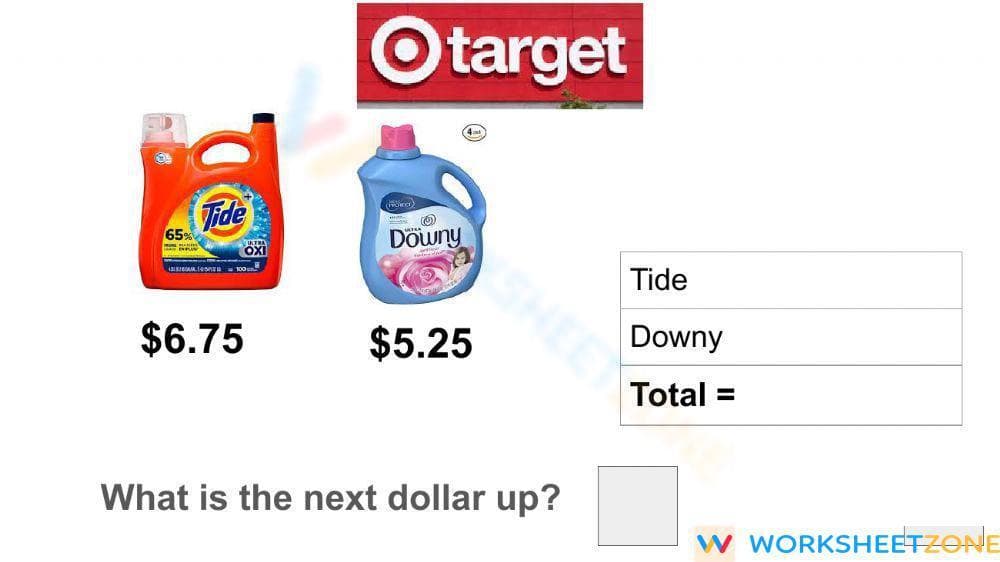 Paying for Items Practice Worksheet - Page 3
