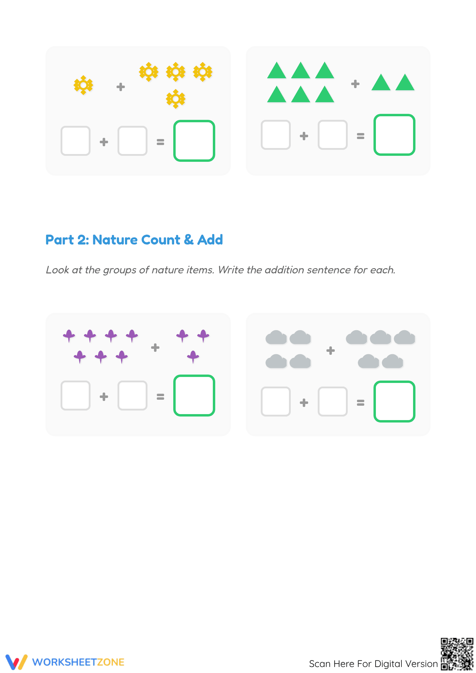 Printable Addition Worksheet | Grade 1 Math - Page 2