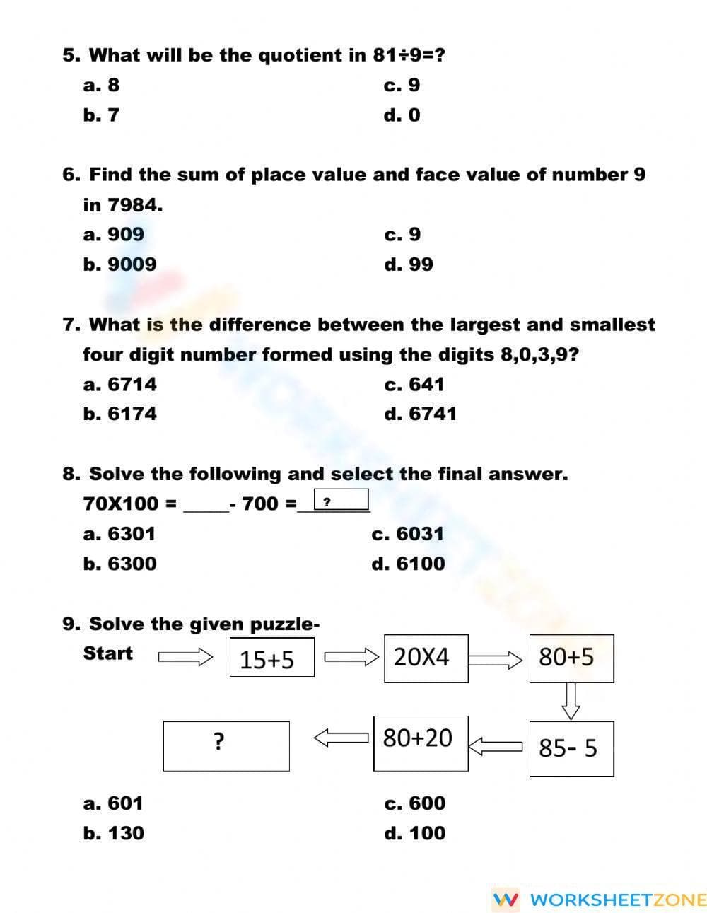 Math Practice Worksheet for Skills Enhancement - Page 2