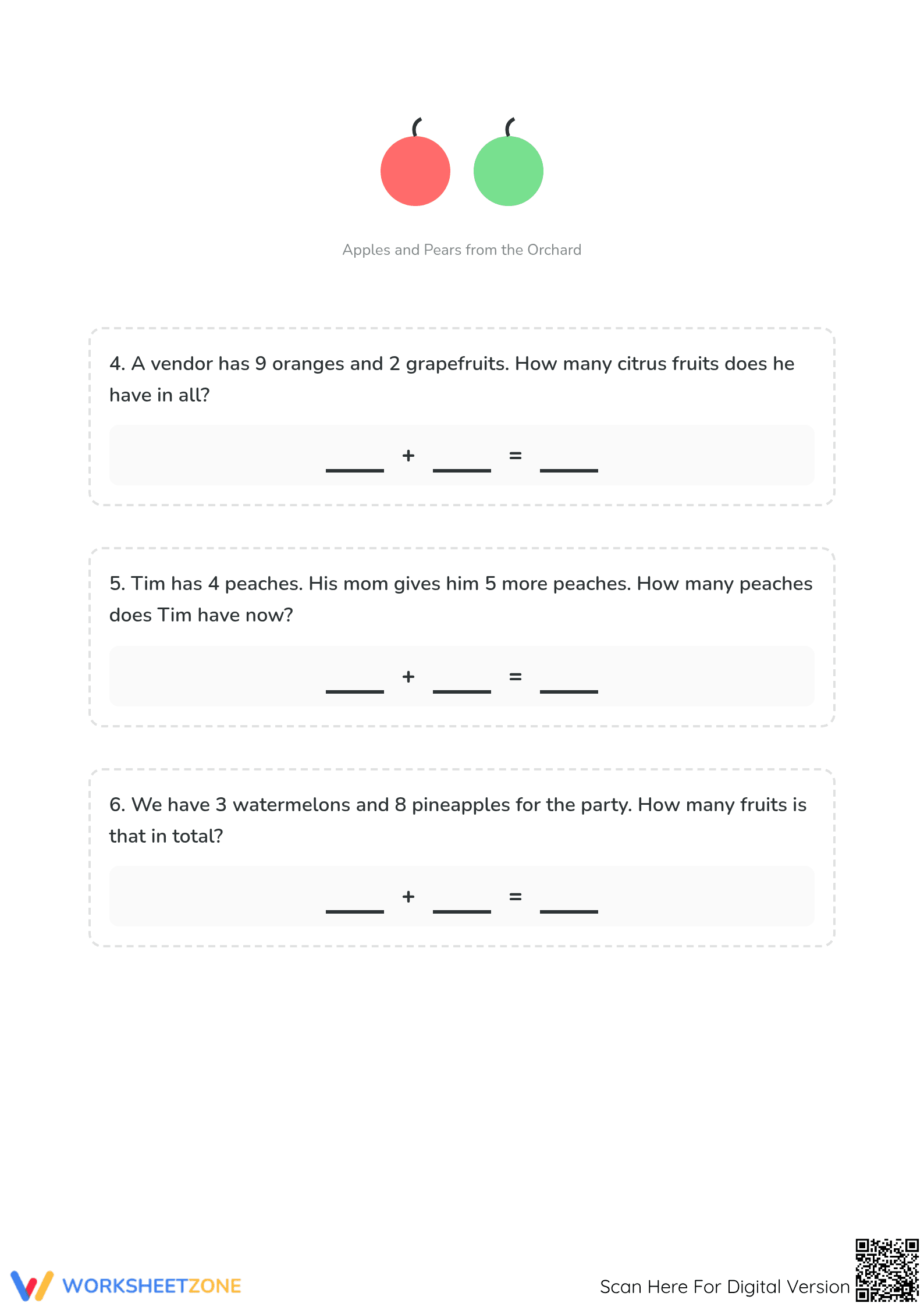 Grade 1 Addition Word Problems — Printable No-Prep Worksheet - Page 2