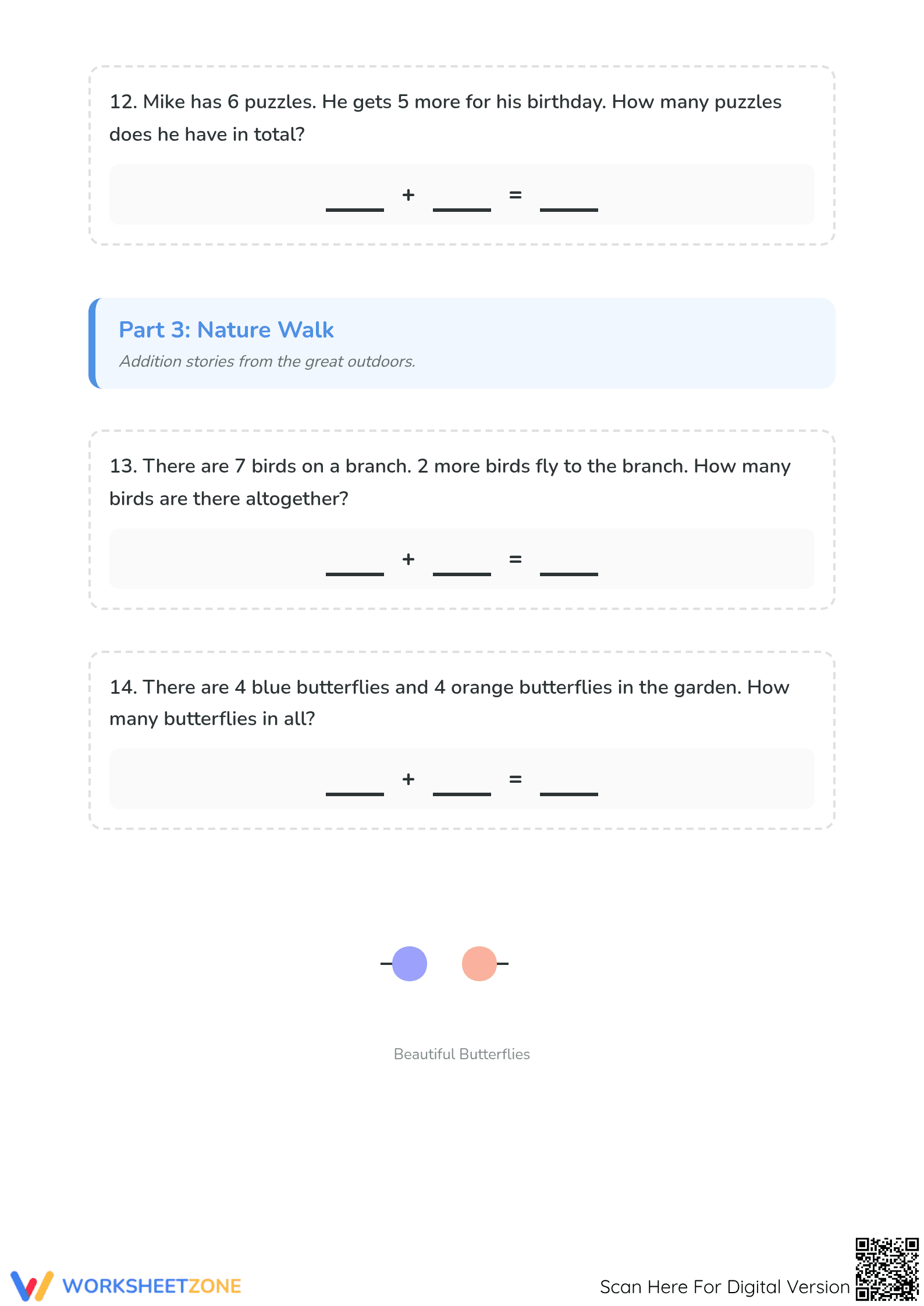Grade 1 Addition Word Problems — Printable No-Prep Worksheet - Page 4