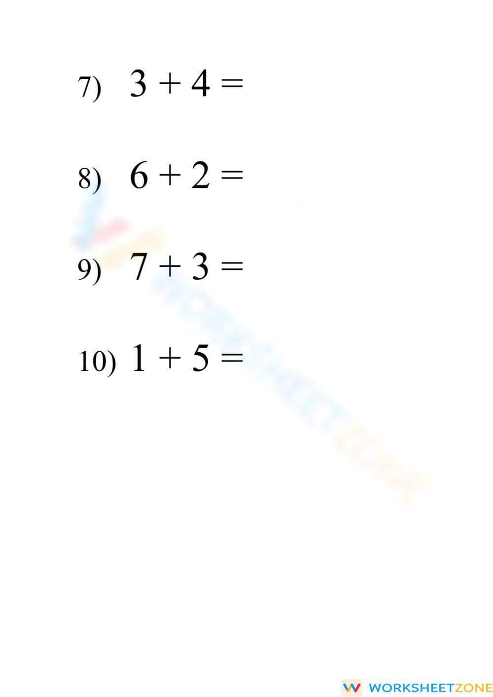 Addition (1-10) - Page 2