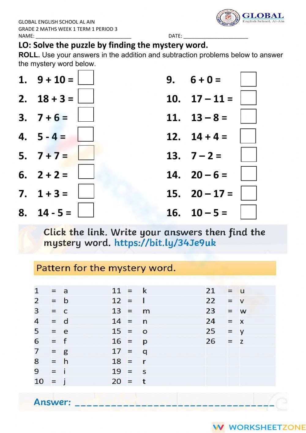 Stop Drop and Roll Addition and Subtraction Mystery Puzzle - Page 3
