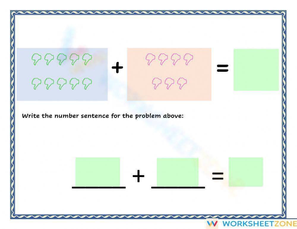 Addition with Number Sentences: Visual Learning - Page 4