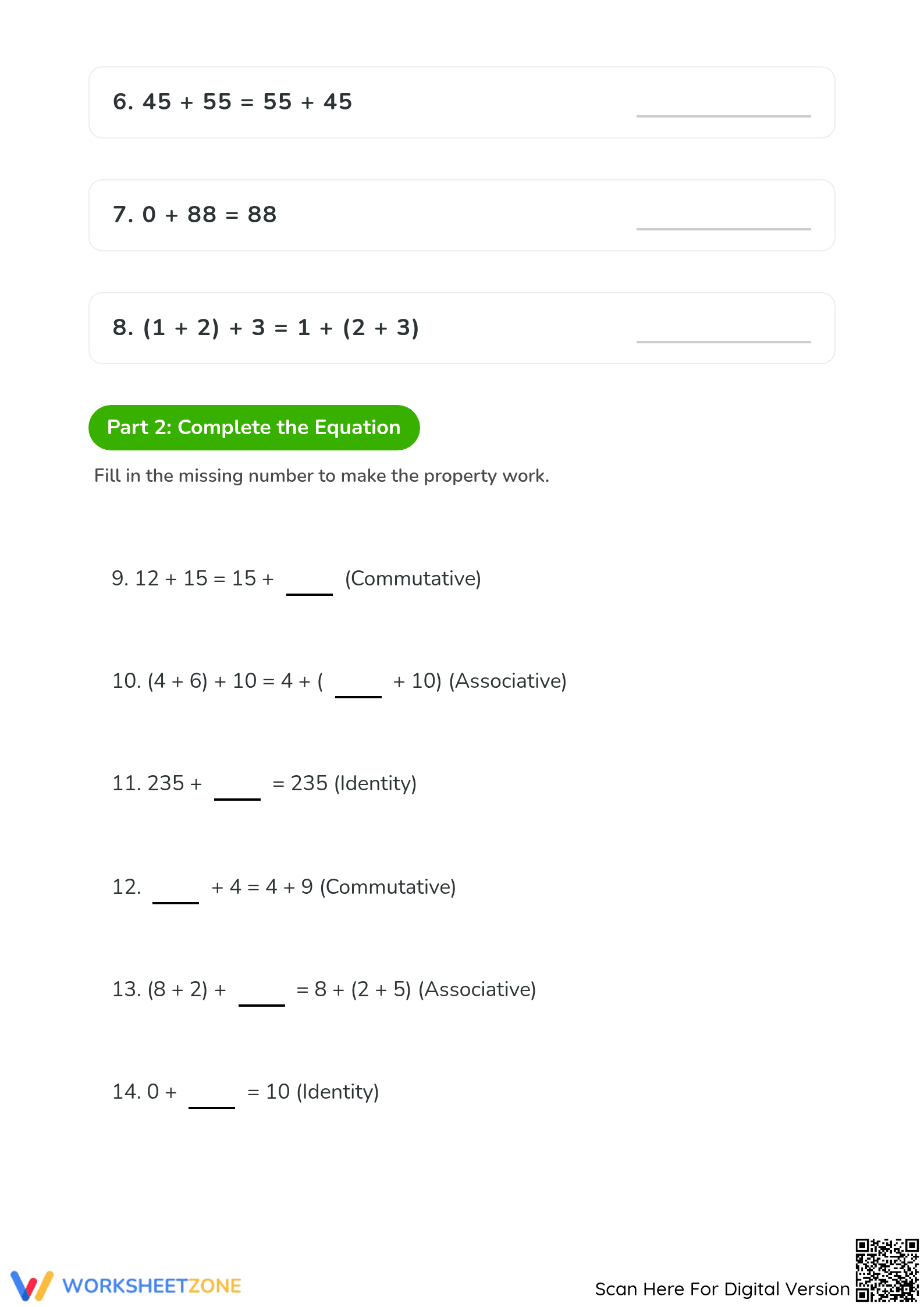 Properties of Addition Worksheet | Grade 2 Essential Math - Page 2
