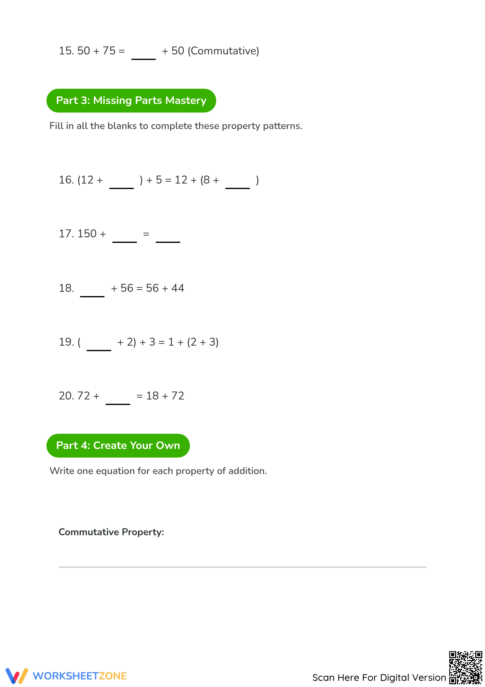 Properties of Addition Worksheet | Grade 2 Essential Math - Page 3