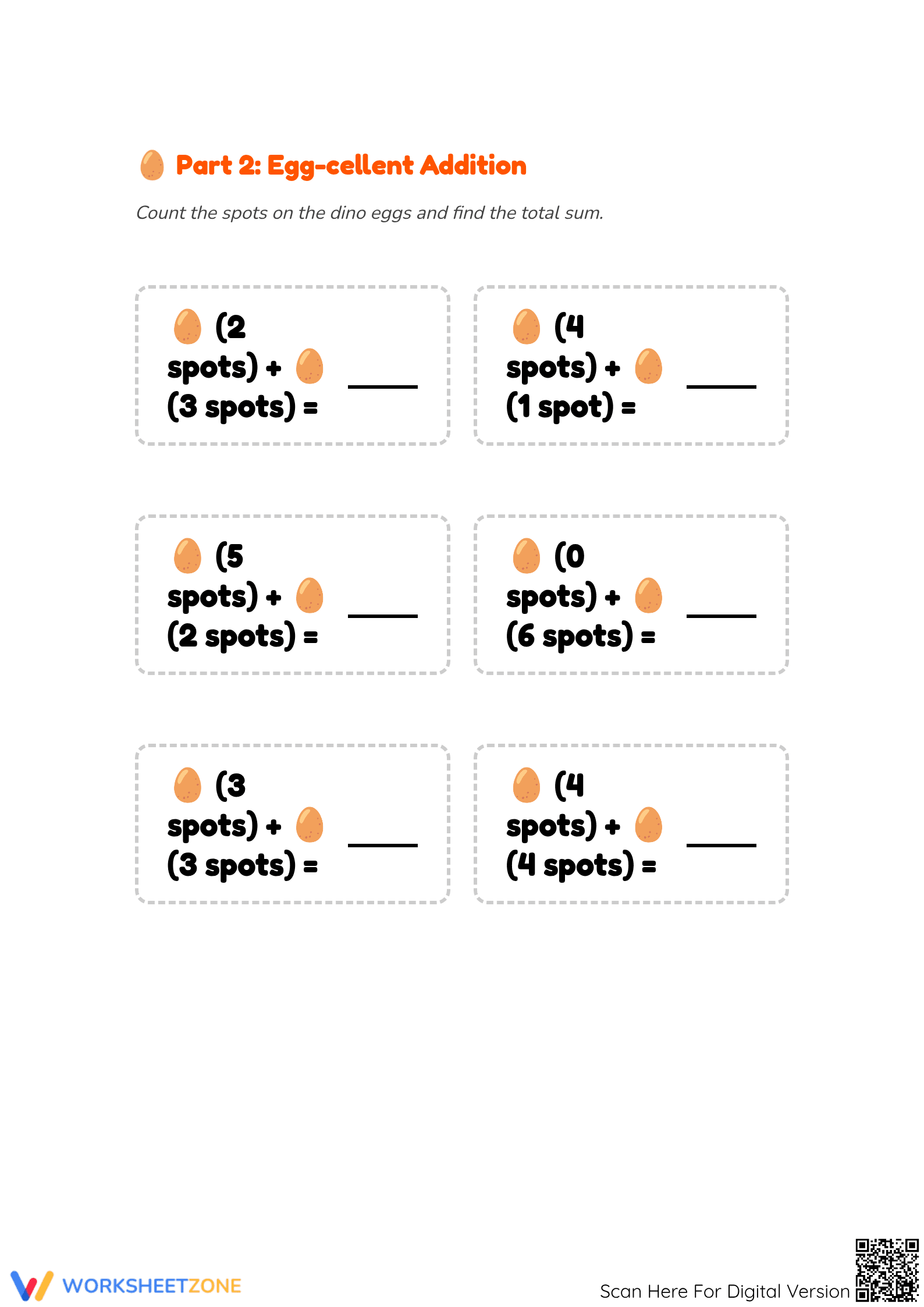Printable Addition within 10 Worksheet | Grade K Math - Page 2